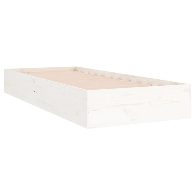 Casa si Gradina - Mobilier - Paturi si accesorii - Paturi - Cadru de pat single, alb, 90x190 cm, lemn masiv - Infinity.ro