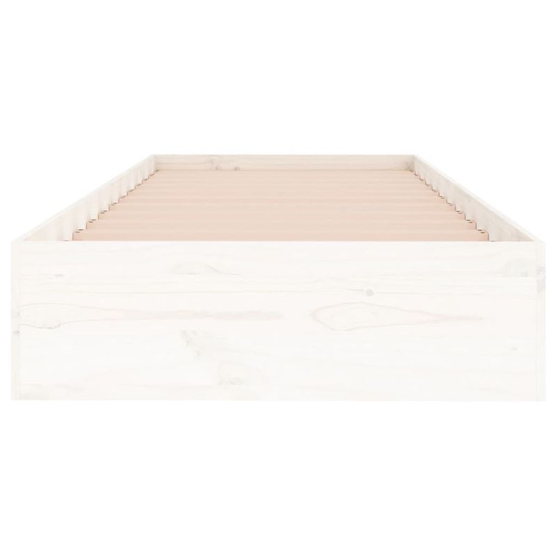 Casa si Gradina - Mobilier - Paturi si accesorii - Paturi - Cadru de pat single, alb, 90x190 cm, lemn masiv - Infinity.ro