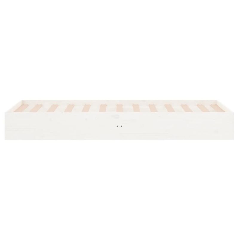 Casa si Gradina - Mobilier - Paturi si accesorii - Paturi - Cadru de pat single, alb, 90x190 cm, lemn masiv - Infinity.ro