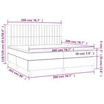 Casa si Gradina - Mobilier - Paturi si accesorii - Paturi - Pat continental cu saltea & LED, roz, 200x200 cm, catifea - Infinity.ro