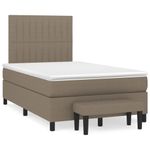 Casa si Gradina - Mobilier - Paturi si accesorii - Paturi - Pat box spring cu saltea, gri taupe, 120x200 cm, textil - Infinity.ro