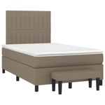 Casa si Gradina - Mobilier - Paturi si accesorii - Paturi - Pat box spring cu saltea, gri taupe, 120x200 cm, textil - Infinity.ro