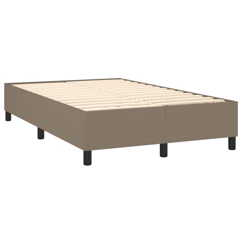 Casa si Gradina - Mobilier - Paturi si accesorii - Paturi - Pat box spring cu saltea, gri taupe, 120x200 cm, textil - Infinity.ro
