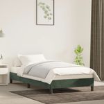 Casa si Gradina - Mobilier - Paturi si accesorii - Paturi - Cadru de pat, verde inchis, 90x190 cm, catifea - Infinity.ro