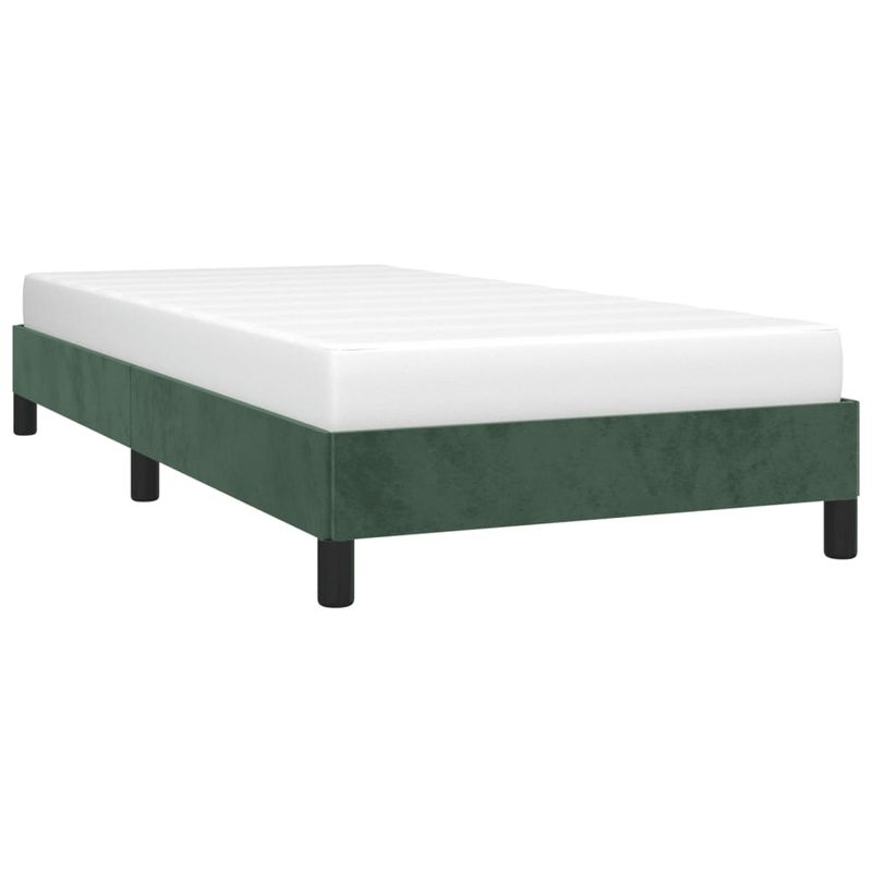 Casa si Gradina - Mobilier - Paturi si accesorii - Paturi - Cadru de pat, verde inchis, 90x190 cm, catifea - Infinity.ro