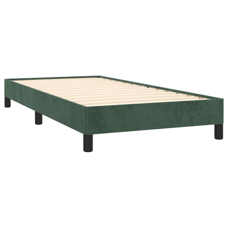 Casa si Gradina - Mobilier - Paturi si accesorii - Paturi - Cadru de pat, verde inchis, 90x190 cm, catifea - Infinity.ro