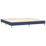 Casa si Gradina - Mobilier - Paturi si accesorii - Paturi - Pat box spring cu saltea, albastru, 200x200 cm, textil - Infinity.ro
