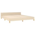 Casa si Gradina - Mobilier - Paturi si accesorii - Paturi - Cadru de pat cu tablie, crem, 160x200 cm, textil - Infinity.ro