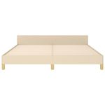 Casa si Gradina - Mobilier - Paturi si accesorii - Paturi - Cadru de pat cu tablie, crem, 160x200 cm, textil - Infinity.ro