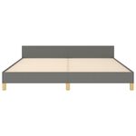 Casa si Gradina - Mobilier - Paturi si accesorii - Paturi - Cadru de pat cu tablie, gri inchis, 180x200 cm, textil - Infinity.ro