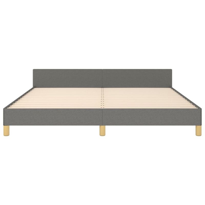 Casa si Gradina - Mobilier - Paturi si accesorii - Paturi - Cadru de pat cu tablie, gri inchis, 180x200 cm, textil - Infinity.ro