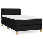 Casa si Gradina - Mobilier - Paturi si accesorii - Paturi - Pat box spring cu saltea, negru, 80x200 cm, textil - Infinity.ro