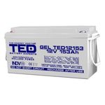 Casa si Gradina - Constructii - Scule electrice si accesorii - Acumulatori si incarcatoare scule electrice - Acumulator AGM VRLA 12 V 153 A GEL Deep Cycle 483 mm x 170 m m x h 240 mm M8 TED Battery Expert Holland TED003515 (1) - Infinity.ro