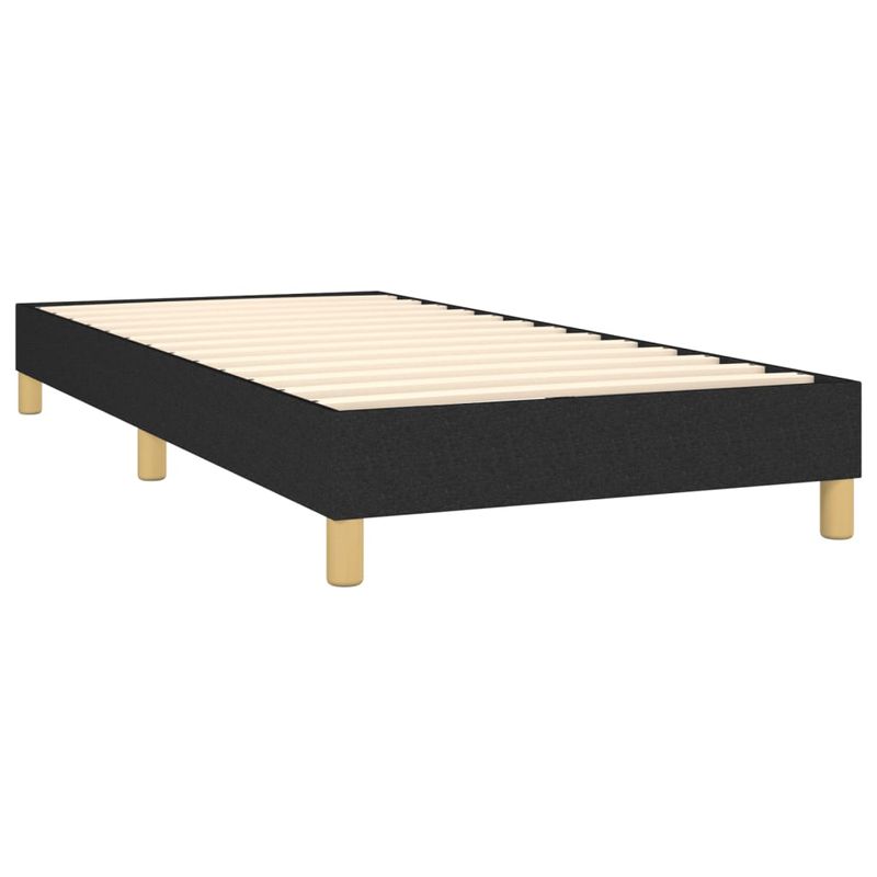 Casa si Gradina - Mobilier - Paturi si accesorii - Paturi - Pat box spring cu saltea, negru, 80x200 cm, textil - Infinity.ro