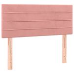 Casa si Gradina - Mobilier - Paturi si accesorii - Paturi - Pat box spring cu saltea, roz, 90x190 cm, catifea - Infinity.ro