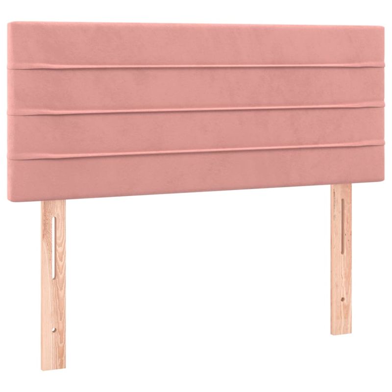 Casa si Gradina - Mobilier - Paturi si accesorii - Paturi - Pat box spring cu saltea, roz, 90x190 cm, catifea - Infinity.ro