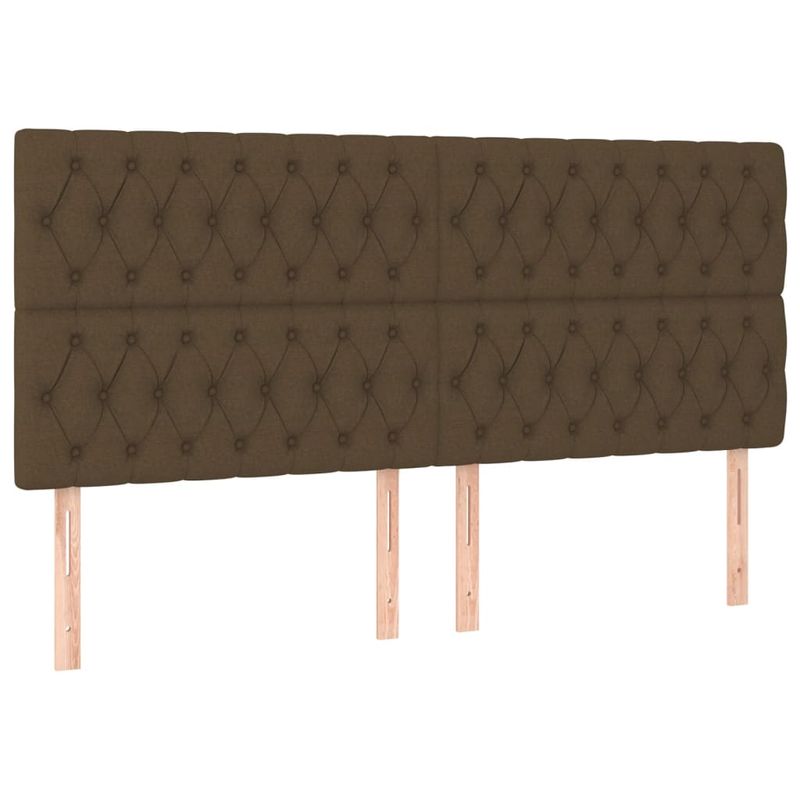 Casa si Gradina - Mobilier - Paturi si accesorii - Paturi - Cadru de pat cu tablie, maro inchis, 180x200 cm, textil - Infinity.ro