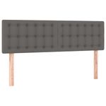 Casa si Gradina - Mobilier - Paturi si accesorii - Paturi - Pat box spring cu saltea, gri, 140x200 cm, piele ecologica - Infinity.ro