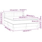 Casa si Gradina - Mobilier - Paturi si accesorii - Paturi - Pat box spring cu saltea, gri, 140x200 cm, piele ecologica - Infinity.ro
