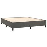 Casa si Gradina - Mobilier - Paturi si accesorii - Paturi - Pat box spring cu saltea, gri inchis, 160x200 cm, catifea - Infinity.ro