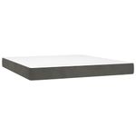 Casa si Gradina - Mobilier - Paturi si accesorii - Paturi - Pat box spring cu saltea, gri inchis, 160x200 cm, catifea - Infinity.ro