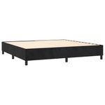 Casa si Gradina - Mobilier - Paturi si accesorii - Paturi - Pat box spring cu saltea, negru, 200x200 cm, catifea - Infinity.ro