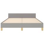 Casa si Gradina - Mobilier - Paturi si accesorii - Paturi - Cadru de pat cu tablie, gri deschis, 140x190 cm, textil - Infinity.ro