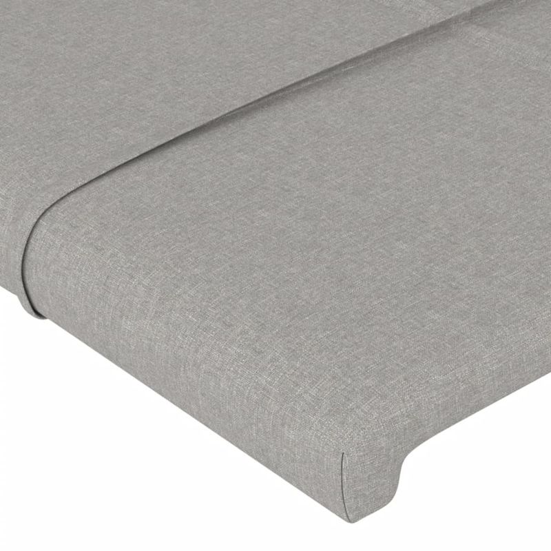 Casa si Gradina - Mobilier - Paturi si accesorii - Paturi - Cadru de pat cu tablie, gri deschis, 140x190 cm, textil - Infinity.ro