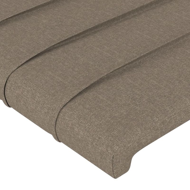 Casa si Gradina - Mobilier - Paturi si accesorii - Paturi - Cadru de pat cu tablie, gri taupe, 200x200 cm, textil - Infinity.ro