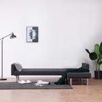 Casa si Gradina - Mobilier - Canapele si coltare - Canapele - Canapea extensibila in forma de L, gri inchis, poliester - Infinity.ro