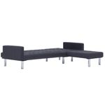 Casa si Gradina - Mobilier - Canapele si coltare - Canapele - Canapea extensibila in forma de L, gri inchis, poliester - Infinity.ro