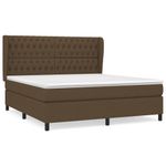 Casa si Gradina - Mobilier - Paturi si accesorii - Paturi - Pat continental cu saltea maro inchis 180x200cm material textil - Infinity.ro