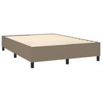 Casa si Gradina - Mobilier - Paturi si accesorii - Paturi - Pat box spring cu saltea, gri taupe, 140x200 cm, textil - Infinity.ro