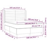 Casa si Gradina - Mobilier - Paturi si accesorii - Paturi - Pat box spring cu saltea, gri taupe, 140x200 cm, textil - Infinity.ro