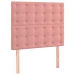Casa si Gradina - Mobilier - Paturi si accesorii - Paturi - Pat box spring cu saltea, roz, 100x200 cm, catifea - Infinity.ro
