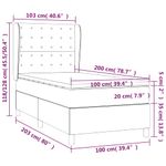 Casa si Gradina - Mobilier - Paturi si accesorii - Paturi - Pat box spring cu saltea, roz, 100x200 cm, catifea - Infinity.ro