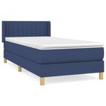 Casa si Gradina - Mobilier - Paturi si accesorii - Paturi - Pat box spring cu saltea, albastru, 80x200 cm, textil - Infinity.ro