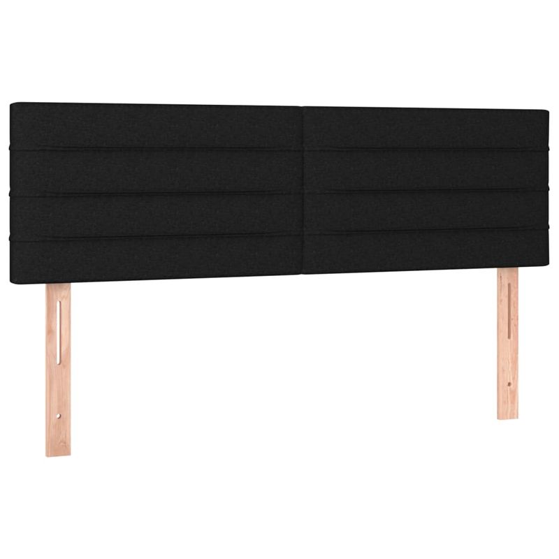 Casa si Gradina - Mobilier - Paturi si accesorii - Paturi - Pat cu arcuri, saltea si LED, negru, 140x200 cm, textil - Infinity.ro