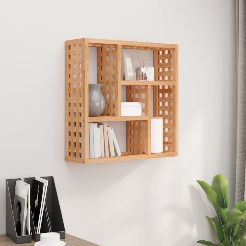Casa si Gradina - Mobilier - Biblioteci si rafturi - Rafturi - Dulap de perete, 49x15x49 cm, lemn masiv de nuc - Infinity.ro