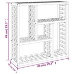 Casa si Gradina - Mobilier - Biblioteci si rafturi - Rafturi - Dulap de perete, 49x15x49 cm, lemn masiv de nuc - Infinity.ro