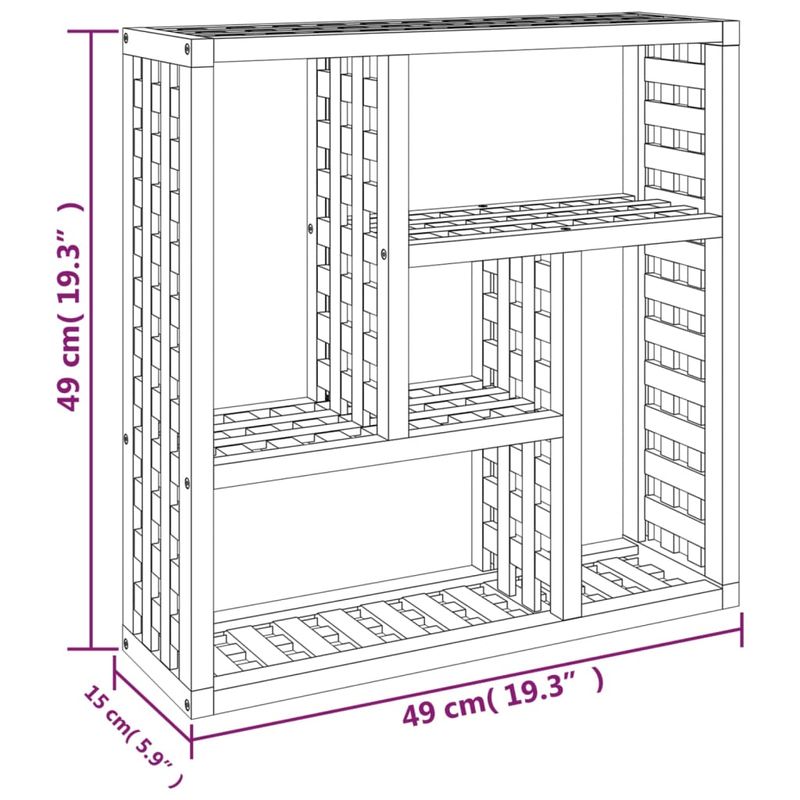 Casa si Gradina - Mobilier - Biblioteci si rafturi - Rafturi - Dulap de perete, 49x15x49 cm, lemn masiv de nuc - Infinity.ro