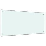 Casa si Gradina - Sanitare - Chiuveta bucatarie si accesorii - Accesorii chiuvete - Panou antistropi de bucatarie, alb, 100x50 cm sticla securizata - Infinity.ro
