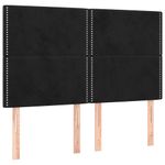 Casa si Gradina - Mobilier - Paturi si accesorii - Paturi - Pat box spring cu saltea, negru, 140x190 cm, catifea - Infinity.ro