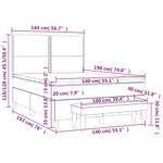Casa si Gradina - Mobilier - Paturi si accesorii - Paturi - Pat box spring cu saltea, negru, 140x190 cm, catifea - Infinity.ro