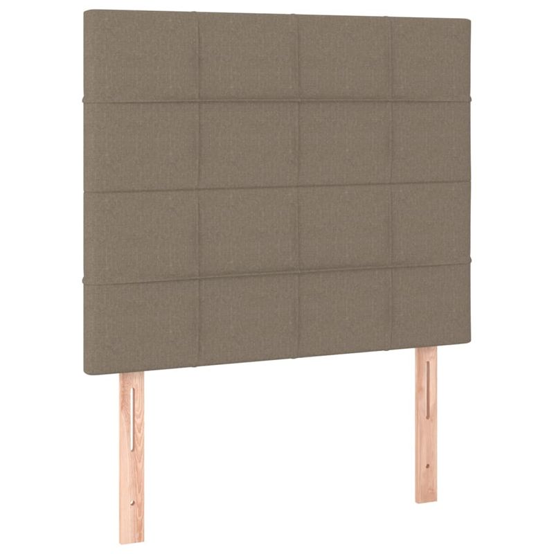 Casa si Gradina - Mobilier - Paturi si accesorii - Paturi - Pat box spring cu saltea, gri taupe, 90x190 cm, textil - Infinity.ro