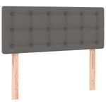 Casa si Gradina - Mobilier - Paturi si accesorii - Paturi - Pat box spring cu saltea, gri, 80x200 cm, piele ecologica - Infinity.ro