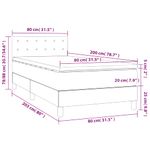Casa si Gradina - Mobilier - Paturi si accesorii - Paturi - Pat box spring cu saltea, gri, 80x200 cm, piele ecologica - Infinity.ro