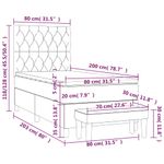 Casa si Gradina - Mobilier - Paturi si accesorii - Paturi - Pat box spring cu saltea, negru, 80x200 cm, textil - Infinity.ro