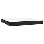 Casa si Gradina - Mobilier - Paturi si accesorii - Paturi - Pat cu arcuri, saltea si LED, negru, 160x200 cm, catifea - Infinity.ro