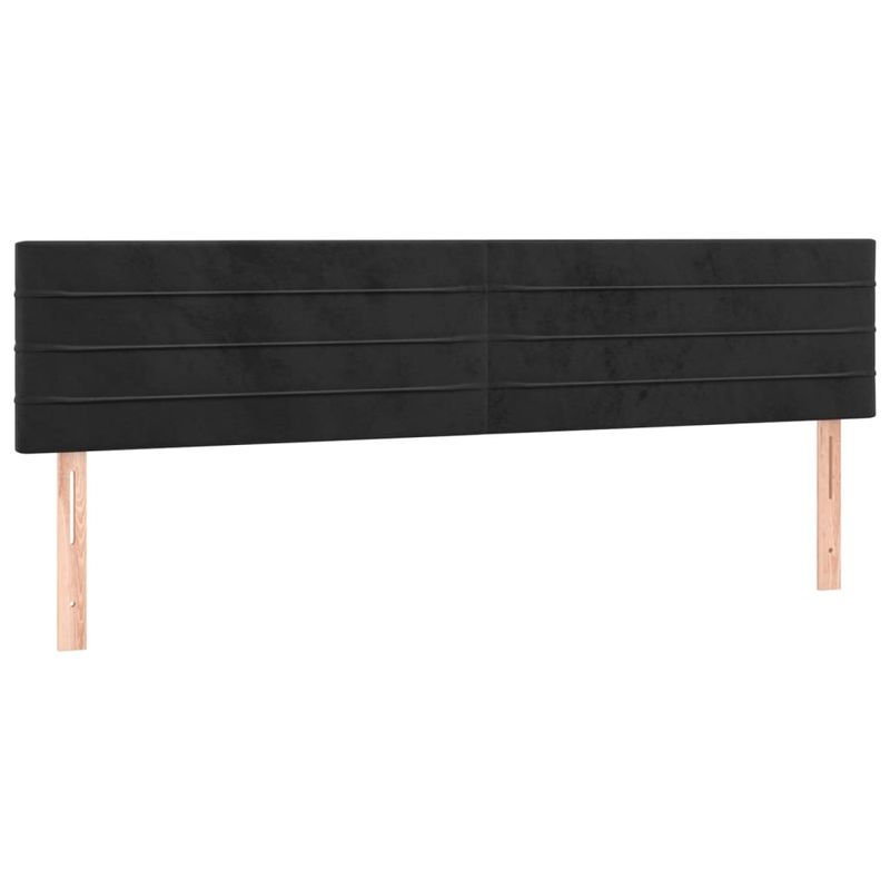 Casa si Gradina - Mobilier - Paturi si accesorii - Paturi - Pat cu arcuri, saltea si LED, negru, 160x200 cm, catifea - Infinity.ro